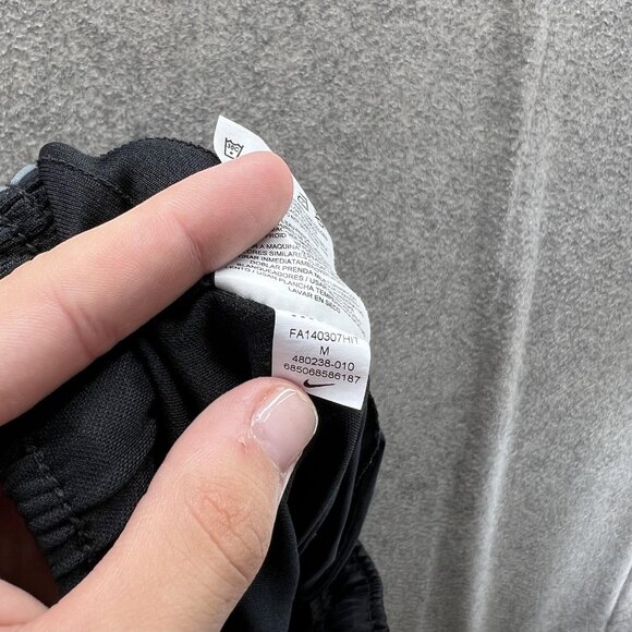 Nike Track Pants Mens Medium Black Gray Stripe Athletic 480238-010 Warmup - Picture 9 of 10
